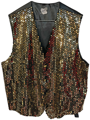 Gold Sequin Waistcoats (Set Available) Props, Prop Hire