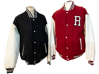 Retro American College Baseball Bomber Jackets Props, Prop Hire