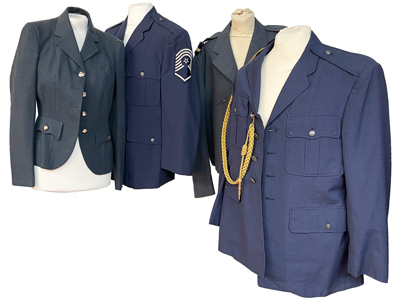 Airforce Mens and Womens Officers and Zipper Jackets Props, Prop Hire