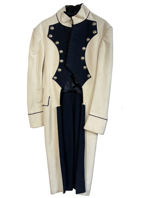 Emperors White Napoleonic Tailcoat Props, Prop Hire