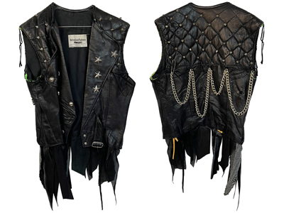 Punk Leather Motorbike Vest Jacket Props, Prop Hire