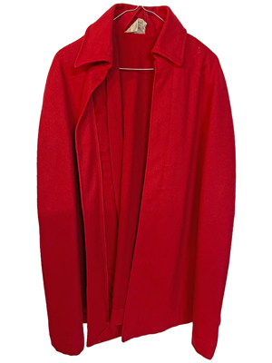 Red Woolen Cape Props, Prop Hire