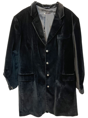 Velvet Mens Drape Long Jacket Coat Props, Prop Hire