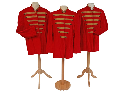 Red Uniform Jackets Props, Prop Hire