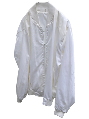 White Zipper Bomber Jackets Props, Prop Hire