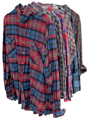 Western Check and Flannel Shirts Props, Prop Hire