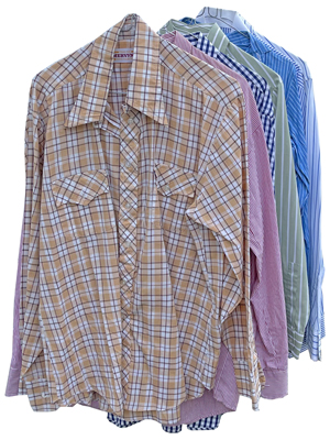 Stripe and Check Shirts Props, Prop Hire