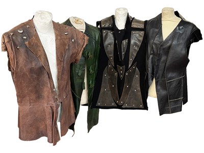 Medieval Forester Peasant Huntsman Leather Vest Waistcoats Props, Prop Hire