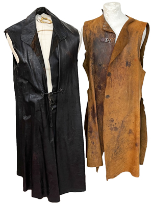 Royal Opera House Long Leather Farrier Blacksmith Jerkin Jackets Props, Prop Hire