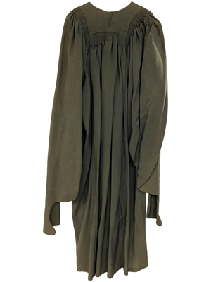 Green Apothecary Academic Gown Middle Ages Props, Prop Hire