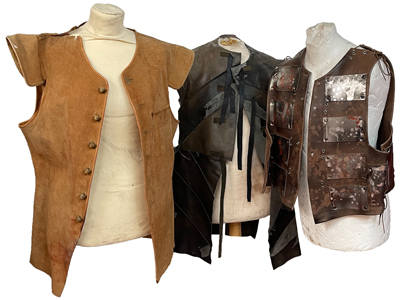 Leather Jerkin Vest Peasant and Historical Vests Waistcoats Props, Prop Hire