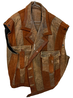 Leather Artisan Sleeveless Jacket Props, Prop Hire