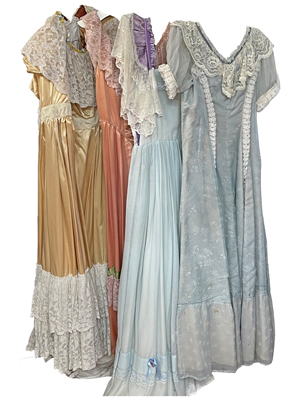 Vintage Lace Ball Gowns Props, Prop Hire