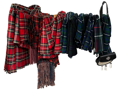 Kilts Shawls Props, Prop Hire