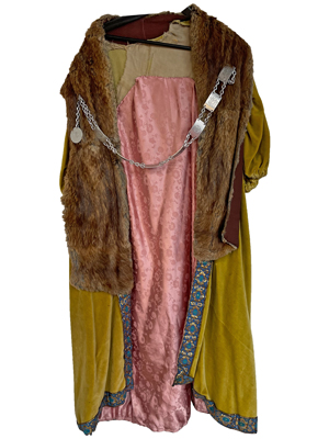 Baronial Castle Fur Trim Museum Robe Props, Prop Hire