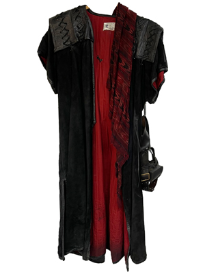 Sleeveless Suede and Leather Historic Robe Props, Prop Hire