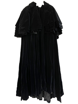 Royal Opera House Heavy Traviata Velvet Coat With Cape Shoulders Props, Prop Hire