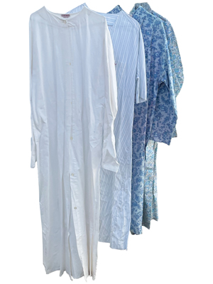 Mens and Womens Old Fashioned Nightgowns Props, Prop Hire