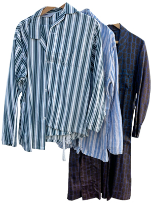 Retro Pyjamas and Retro Dressing Gown Props, Prop Hire