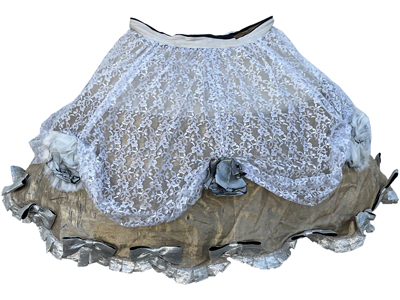 Boned Vintage Lace Tutu Skirt Props, Prop Hire