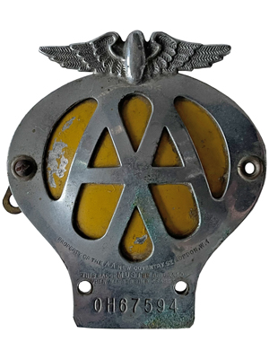 Vintage AA Metal Badge Props, Prop Hire