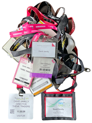 Delegates Lanyards Trase Show Security Props, Prop Hire