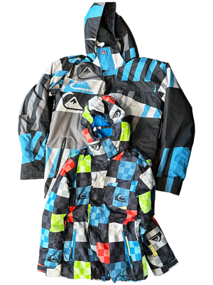 Patterned Ski Jackets Props, Prop Hire