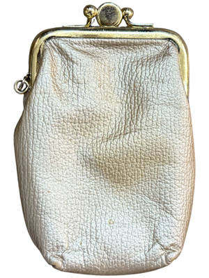 Vintage Kiss Lock Coin Purse with Lighter on Chain Props, Prop Hire