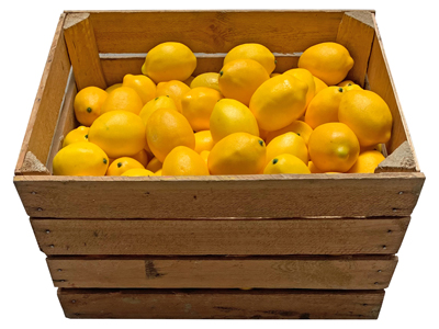 Wooden Crate Lemons Props, Prop Hire