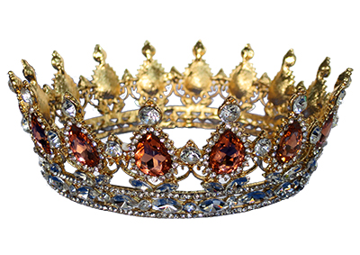 Amber Jewelled Crown Props, Prop Hire