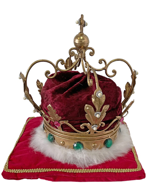 Royal Crown On Cushion Props, Prop Hire