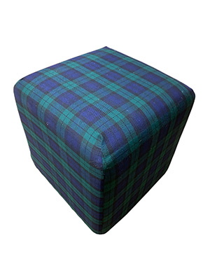 Tartan Cube Stool Props, Prop Hire