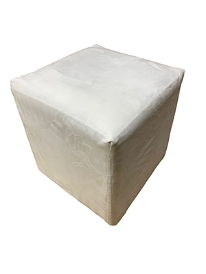 Suede Cube White Props, Prop Hire