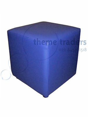 Cube Stool Blue Props, Prop Hire