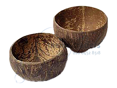 Coconut Bowls (assorted styles) Props, Prop Hire