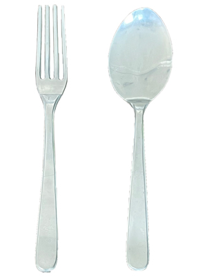 Heavy Duty Metal Giant Fork and Spoon 75 Cms Props, Prop Hire
