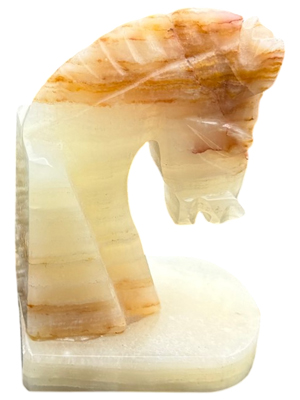 Green Onyx Horse Desk Book Ends Props, Prop Hire
