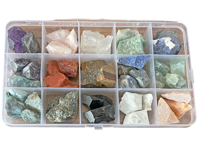 Mineral Crystal Sample Box Props, Prop Hire