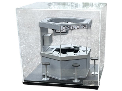 Cased Architects Model of Cyber Caf Props, Prop Hire