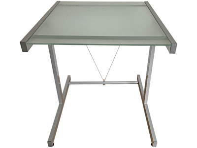 Single Glass Office Desk Props, Prop Hire