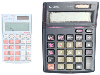 Retro Calculators Desk Props, Prop Hire