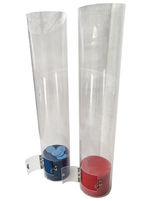 Perspex Display Tubes Props, Prop Hire