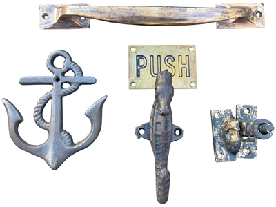 Nautical Door Furniture and Fittings Brass Props, Prop Hire