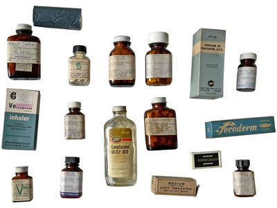 Pharmacy Chemist Retro Tablets Pills Pharmaceuticals Drugs Props, Prop Hire