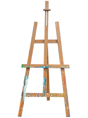 Artists Large Art Studio Paint Splashed Easel Props, Prop Hire