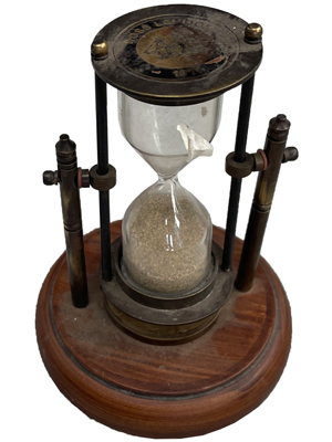 Ross 1917 Fine Hourglass Egg Timer Props, Prop Hire