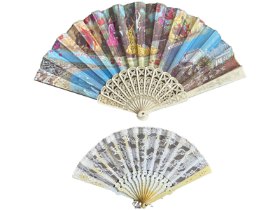 Retro Spanish Souvenir Fans Props, Prop Hire