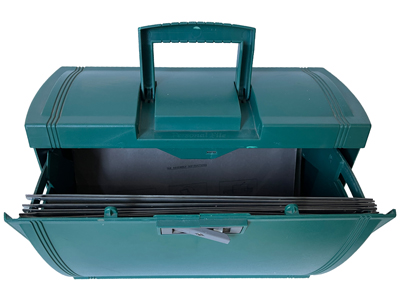 Retro Portable Filing Case Plastic Props, Prop Hire