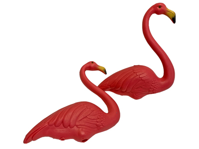 Pink Plastic Flamingo Heads Props, Prop Hire