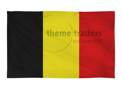 Stitched Belgium 2.8 Metre Flags Props, Prop Hire